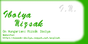 ibolya mizsak business card