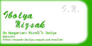 ibolya mizsak business card